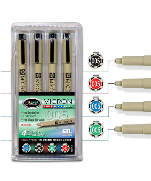 Pigma Micron Bible Note Pen Kits (Set of 4)