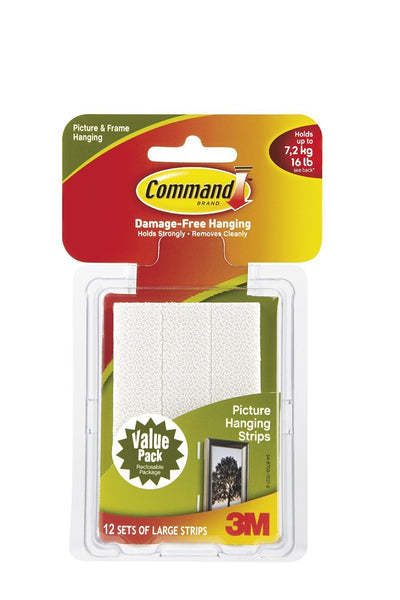 Command Picture Hanging Strips White Large